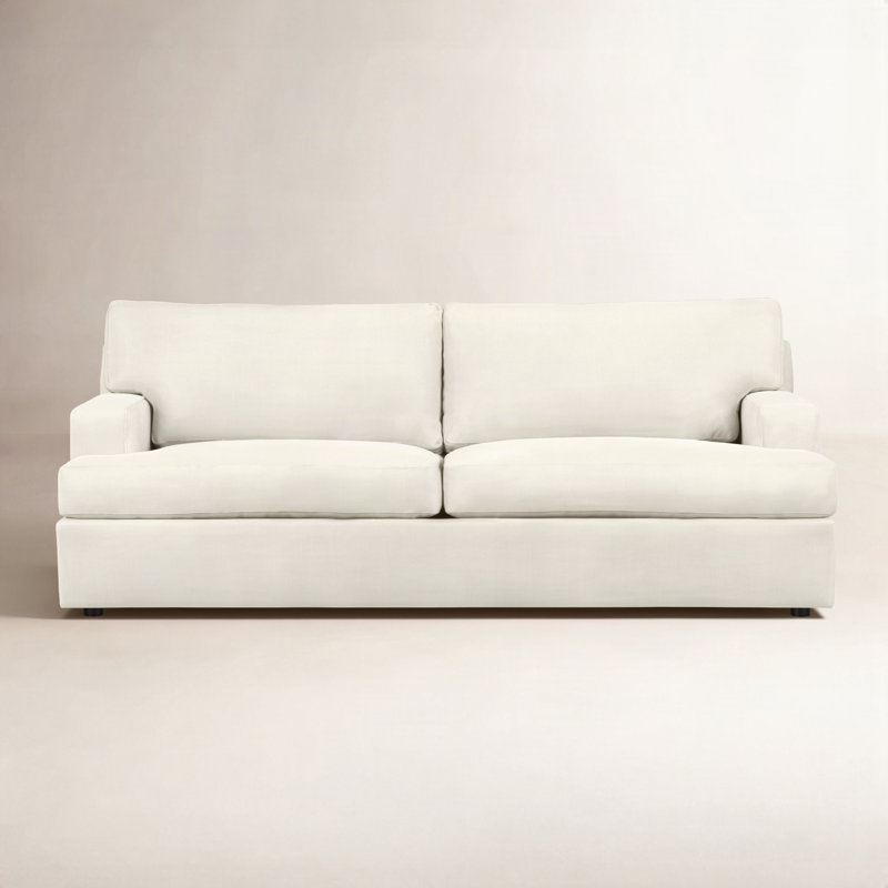 Cleo 84" Upholstered Custom Sleeper Sofa, Bedford Cloud Performance Corduroy
