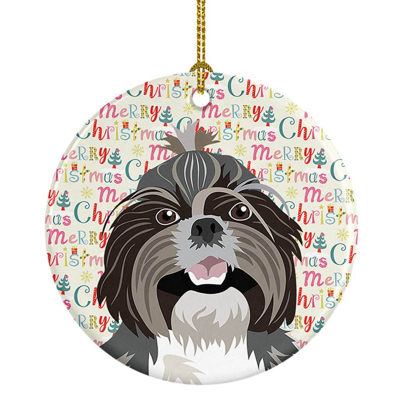 Ornement suspendu en céramique Shih-Tzu 2