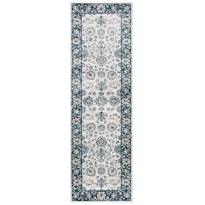 Tapis bleu Delmer, Tapis de couloir 2 pi 2 po x 11 pi