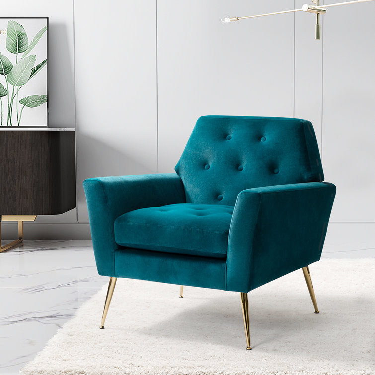 Thaddeus Tufted Velvet Armchair