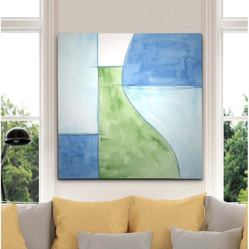 " Patch II ", 16" H x 16" W x 1.5" D, Wrapped Canvas