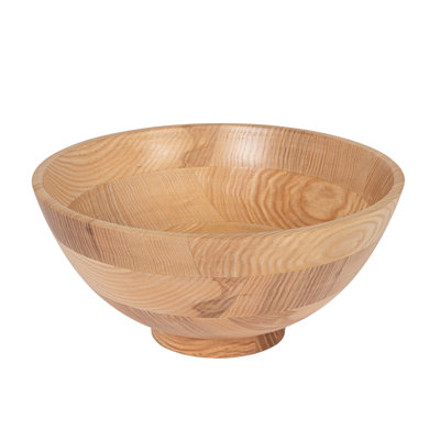 Hand‑Turned Ash Wood Serving Bowl