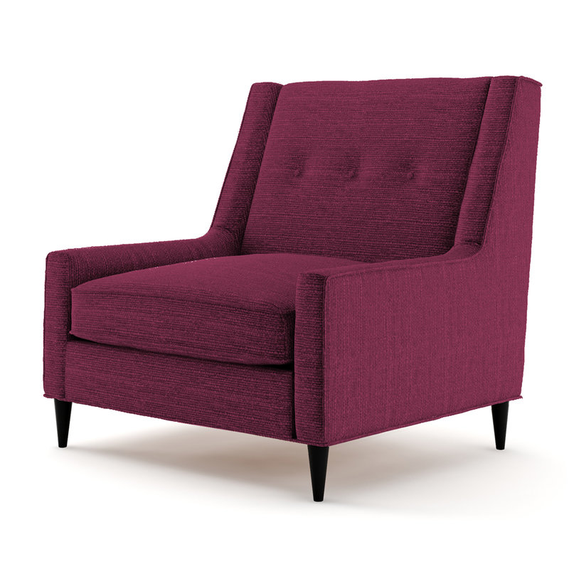 Augusta Plaza Upholstered Armchair, Violet