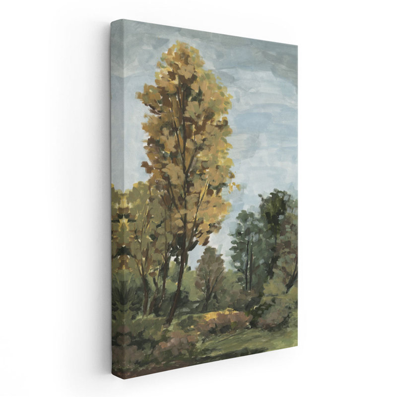 Ocher Autumn Meadow I - reproduction d'art sur toile, H 48 po x l 32 po