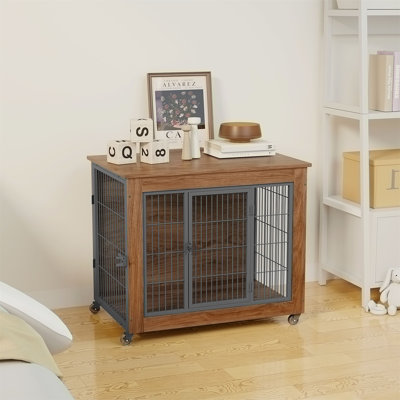 Caisse en bois pour chien avec cage