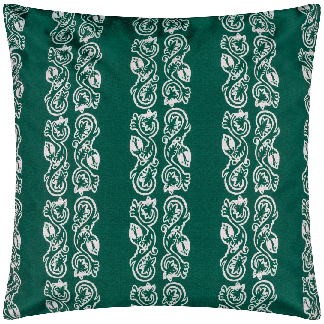 Kalindi Stripe Indoor / Outdoor Floral Square Cushion