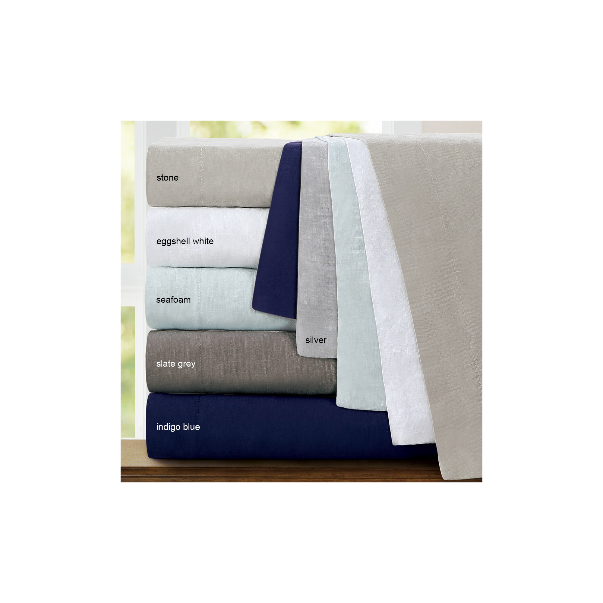 Frazier Modern & Contemporary 100% Linen Duvet Cover, Slate Gray, King Duvet Cover + 2 King Shams
