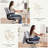 Criss Cross Ergonomic PU Leather Office Chair with Flip up Backrest and Armrests-124594316