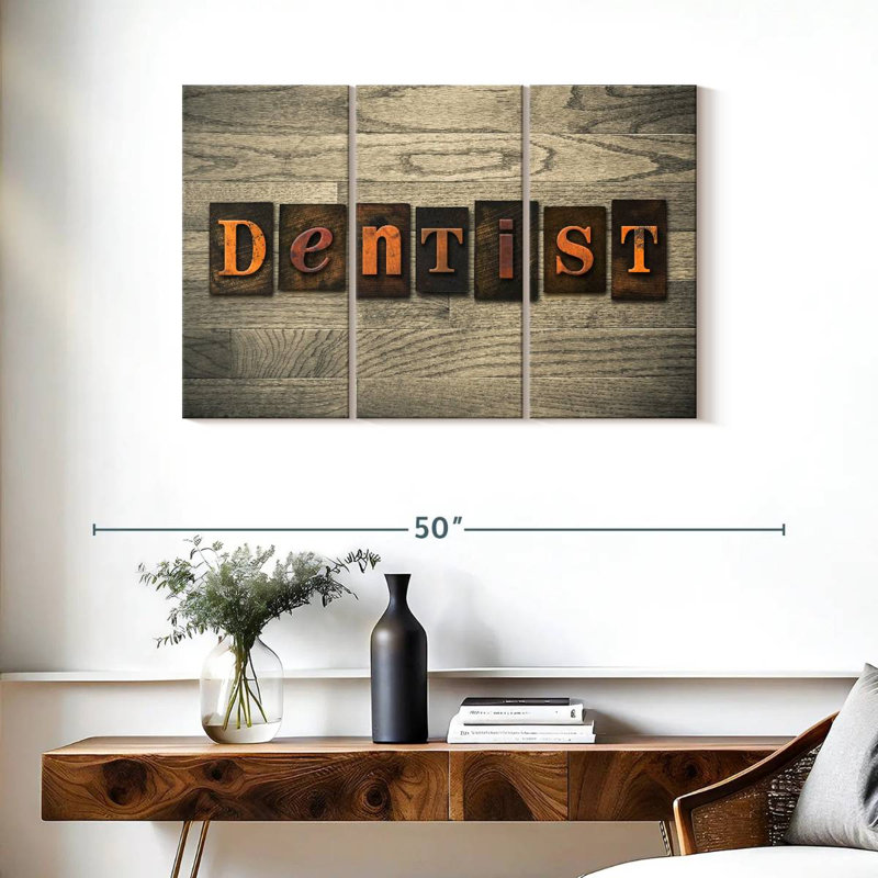 Alcaraz Dentist Typography, 24" H x 38" W