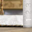 Tapis géométrique beige touffeté à la main-1600032931