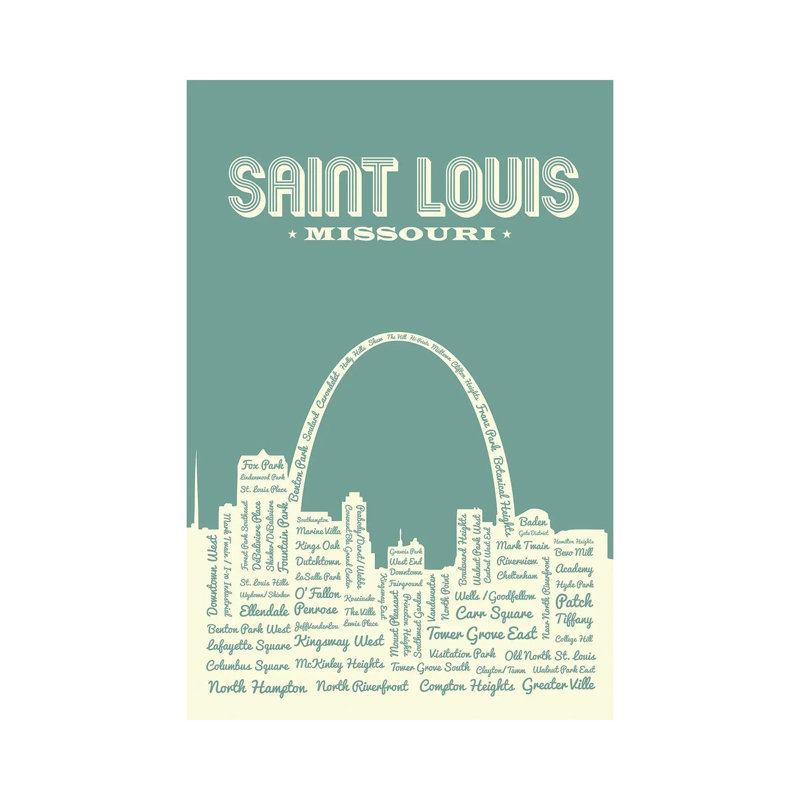 St. Louis Arch Skyline by Benton Park Prints - Wrapped Canvas Print, 101.6 cm H x 66.04 cm W