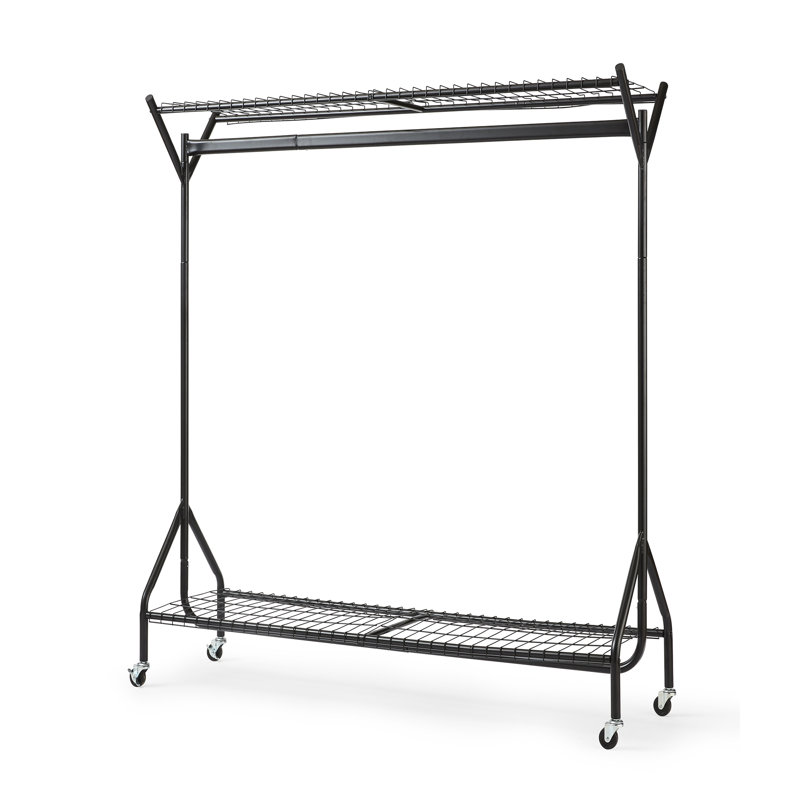 120Cm Rolling Clothes Racks, 150cm H x 120cm L x 46.5cm D
