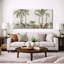 «Soft Neutral Tropical Palms and Botanical Greenery», reproduction d'art sur toile encadrée 3 pièces.-603496771-603496774