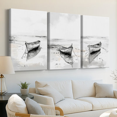 NAUTICAL Series CDL XXXIV - Toile tendue avec châssis sur mesure - 3 pièces