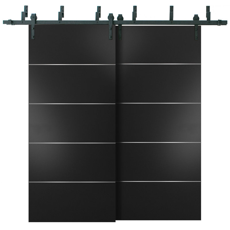 Portes coulissantes planètes noires Planum Flush, 60 po x 84 po
