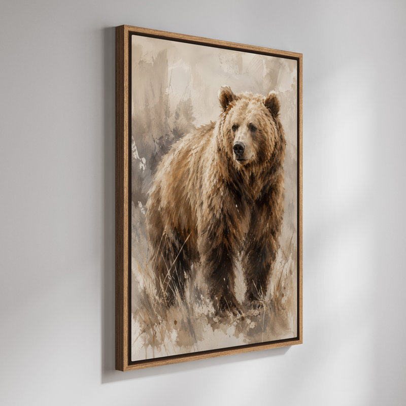 «Brown Bear Wildlife Portrait», reproduction d'art encadrée, 36" H x 24" W, Naturel