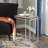 Weathered Oak And Chrome Side Table