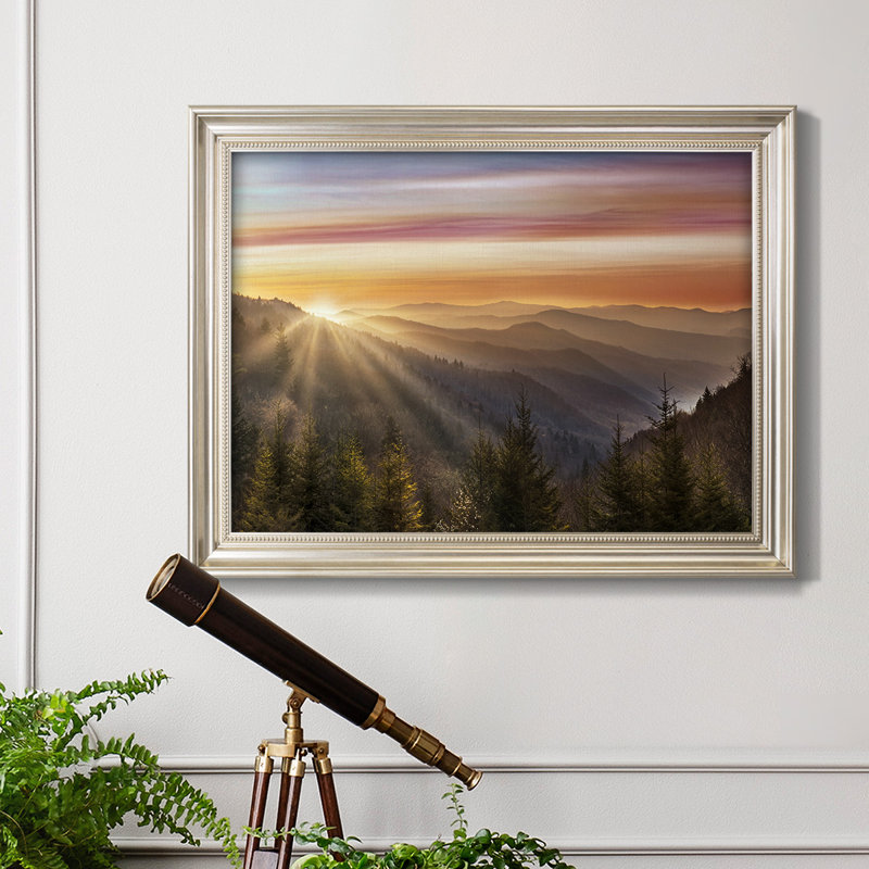 Smokey Sunrise - Reproduction de photo sur toile, H 21 po x l 25 po x P 2,5 po