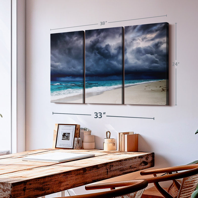 «Dark Cloudy Sky» sur toile, H 24 po x l 38 po x P 1,25 po