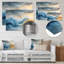 Dream Blue Coastal Waves Turbulence II - impression minimaliste sur métal-268451153