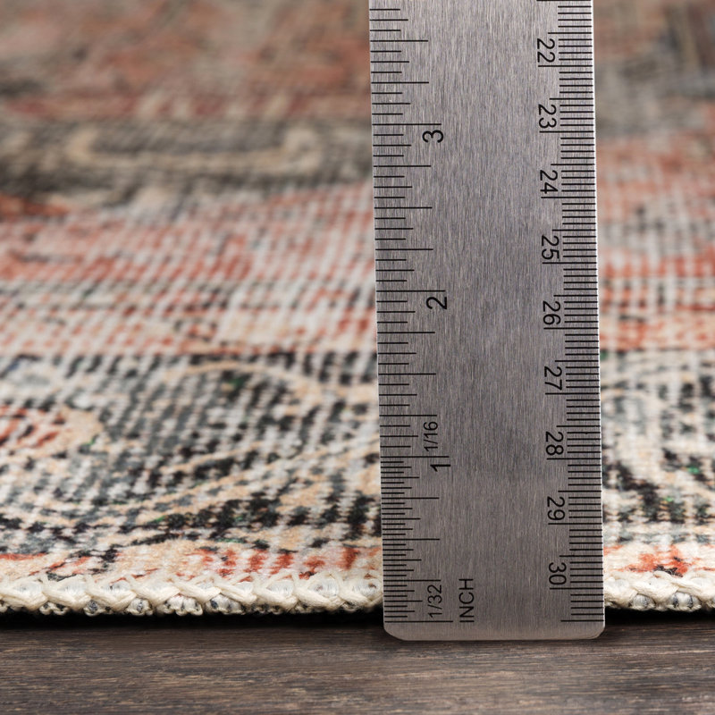 Tapis oriental lavable à la machine Mya, Tapis de couloir 2 pi 7 po x 7 pi 10 po
