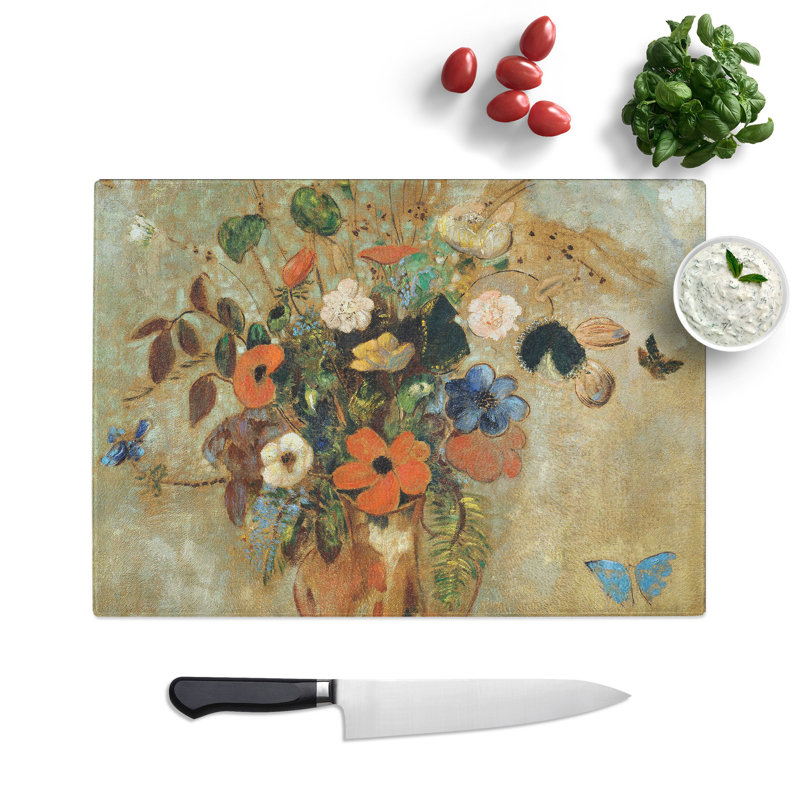 Vase of Flowers Vol.5 by Odilon Redon Chopping Board, 0.4cm H x 28.5cm W x 39cm L