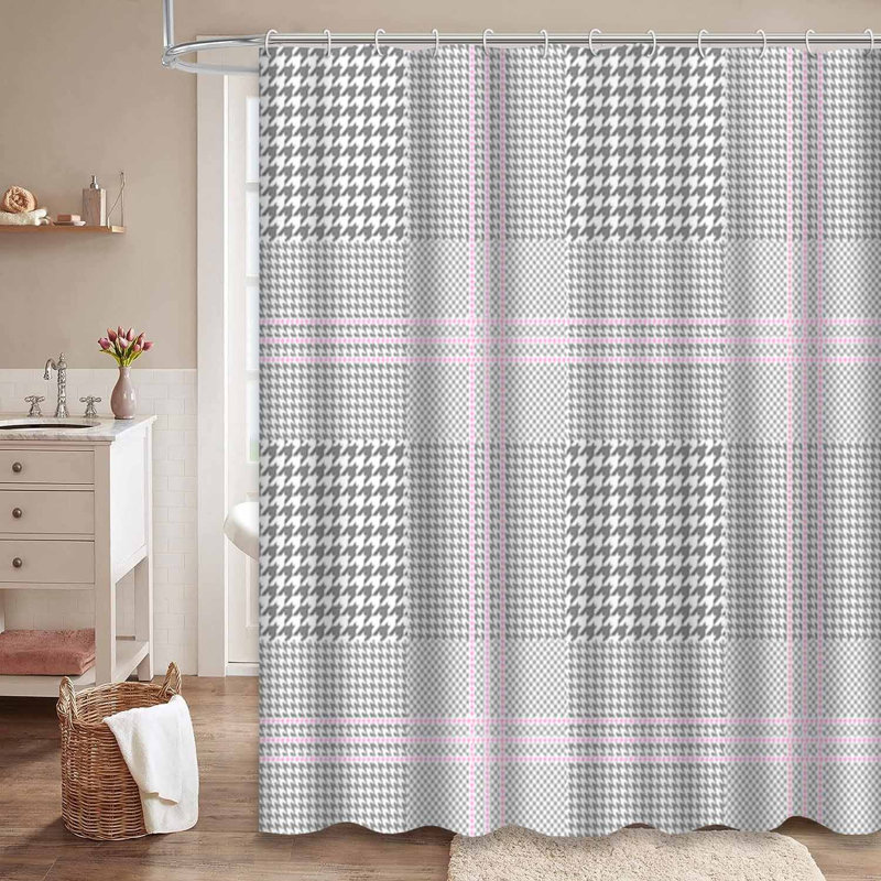 Rideau de douche à 12 crochets, L 72 po x l 72 po