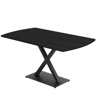 Pavert Arc Rectangle Conference Table with Metal X Base by Inbox Zero