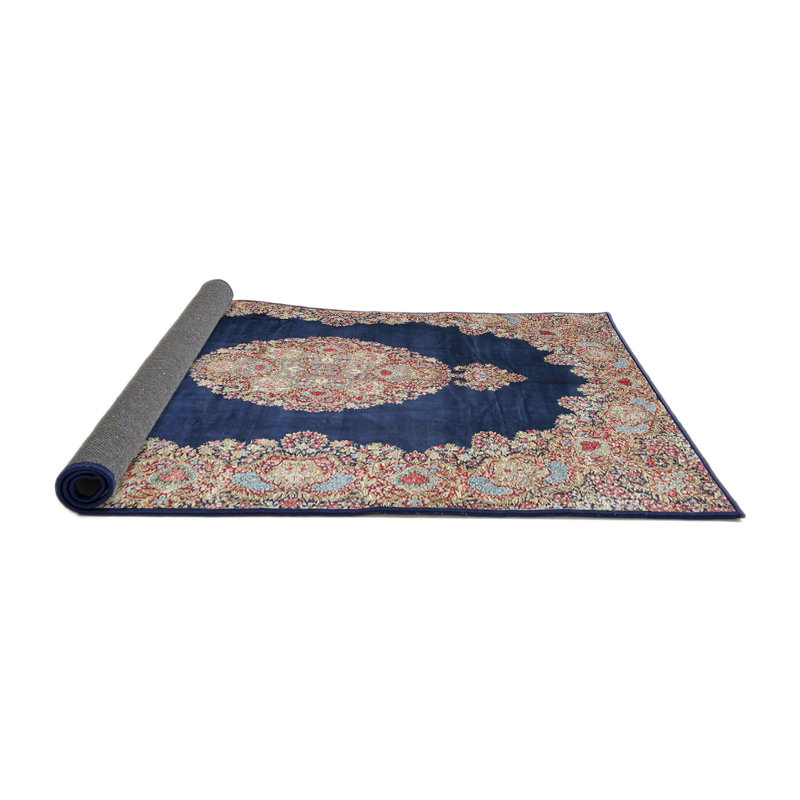 Tapis bleu/rouge traditionnel Dellbrook, Rond 8 pi