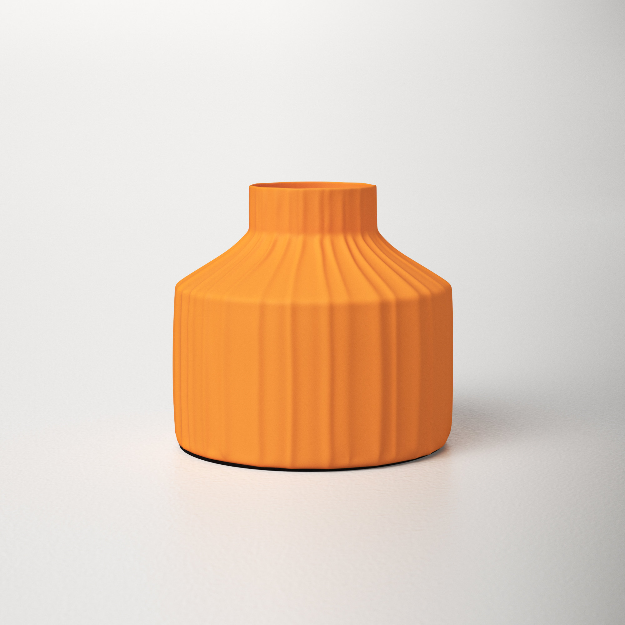Aviva Handmade Ceramic Table Vase, 7.09" H x 7.28" W x 7.28" D, Yellow