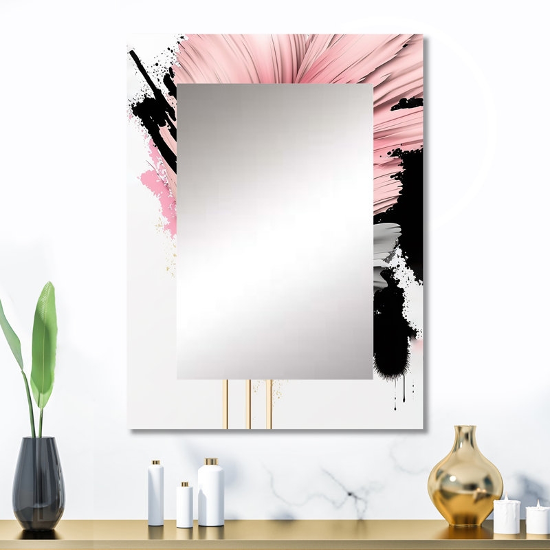 Rose Gerbera hyperréaliste fleurs IV - miroir Gerbera, miroir mural décoratif traditionnel, impression d'art en métal