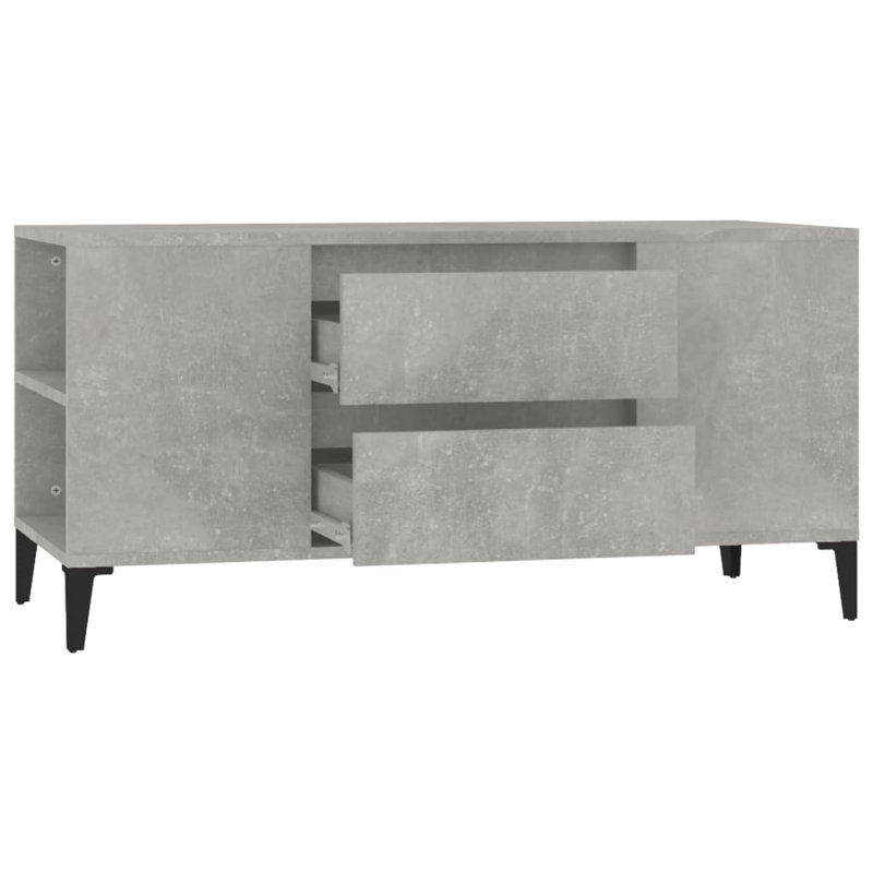 Keida Unfinished TV Stand for TVs up to 43", Concrete Grey