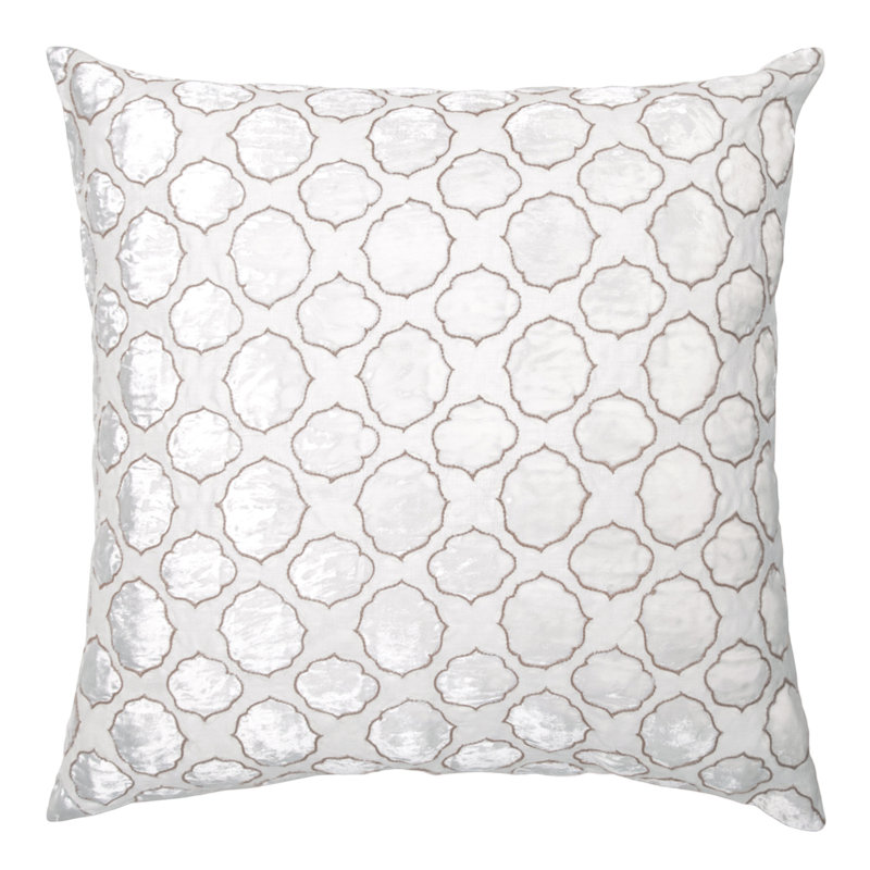 Tile Square Pillow Cover & Insert, Latte