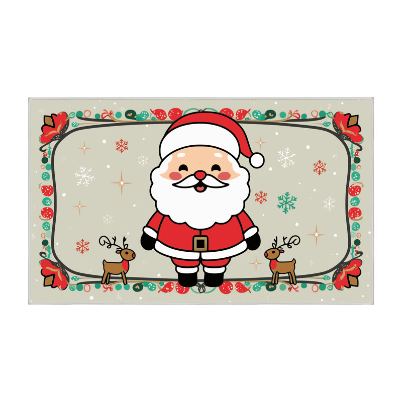 Tapis vacances de Noël The Holiday Aisle®, Rectangulaire 2 pi x 3 pi