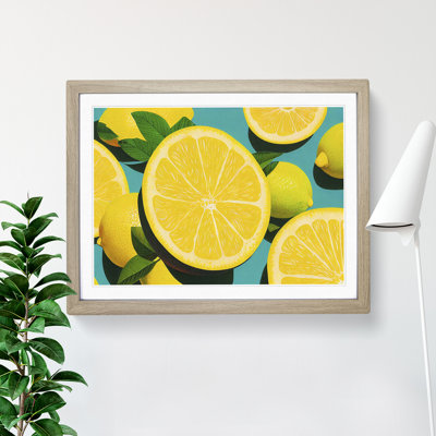 Sliced Lemon Fruit - Single Picture Frame Print
