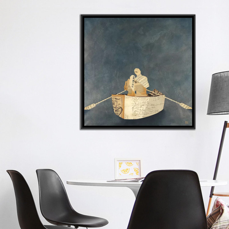 « into the blue », reproduction d’impression sur toile, H 18 po x l 18 po x P 1,5 po, Toile avec cadre flottant noir