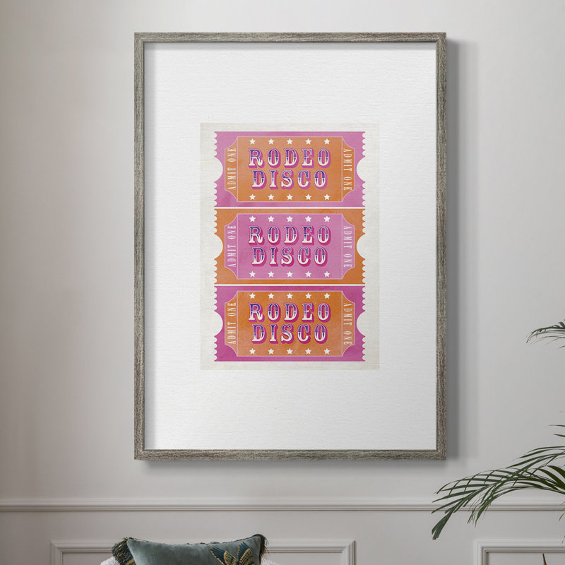 Rodeo Disco Framed Print - Solid Wood