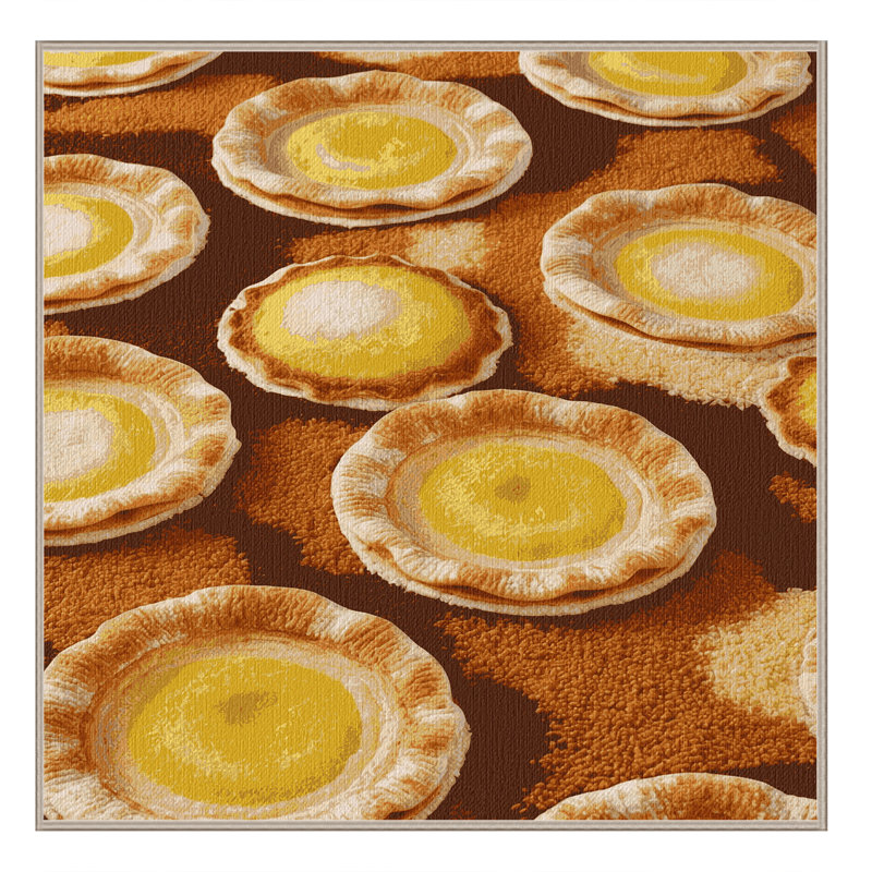 Tapis lavable et pastel de nata, Carré 3 pi