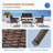 PE Wicker 4-Piece Patio Furniture Set with Glass Table & Cushions, 4 Piece Wicker Patio Set for Balcony / Backyard / Porch / Poolside-409071305