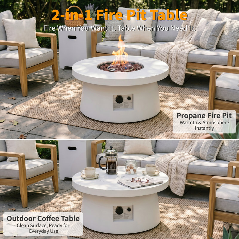 Round Propane Smokeless Fire Pit