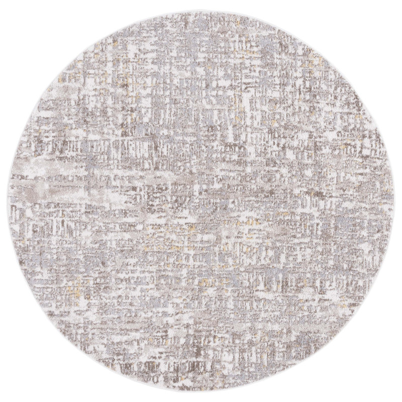 Tapis abstrait Ethellee Performance, Rond 6 pi 7 po