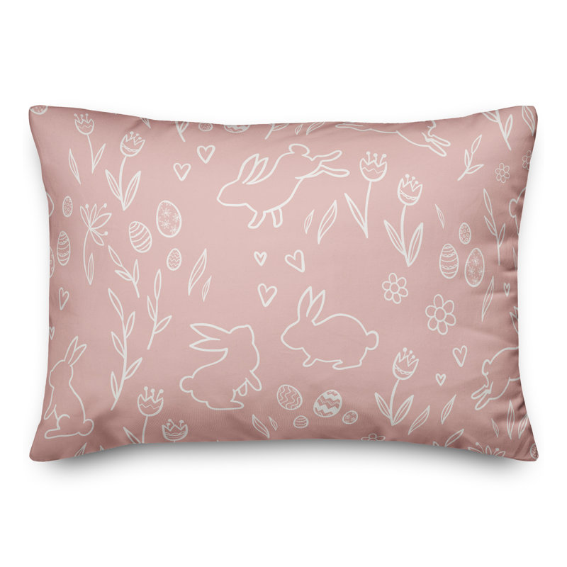  Floral Polyester Throw Pillow