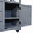 65''H Large Garden Storage Potting Bench with Lockable Wheels, Wood Outdoor Kitchen Island with Stainless Steel top, Drawers, Door Shelves and Hutch for Grilling, Gray-37035307