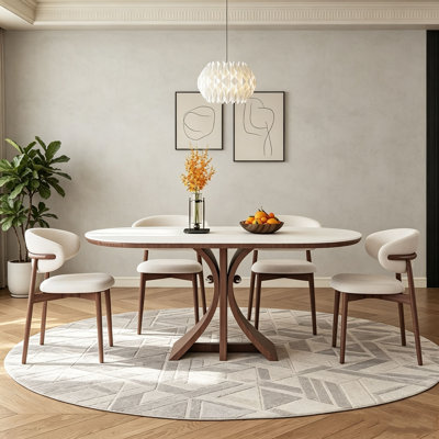 Table en pierre frittée rétro