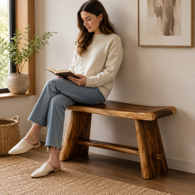 Burruss Solid Wood Accent Stool