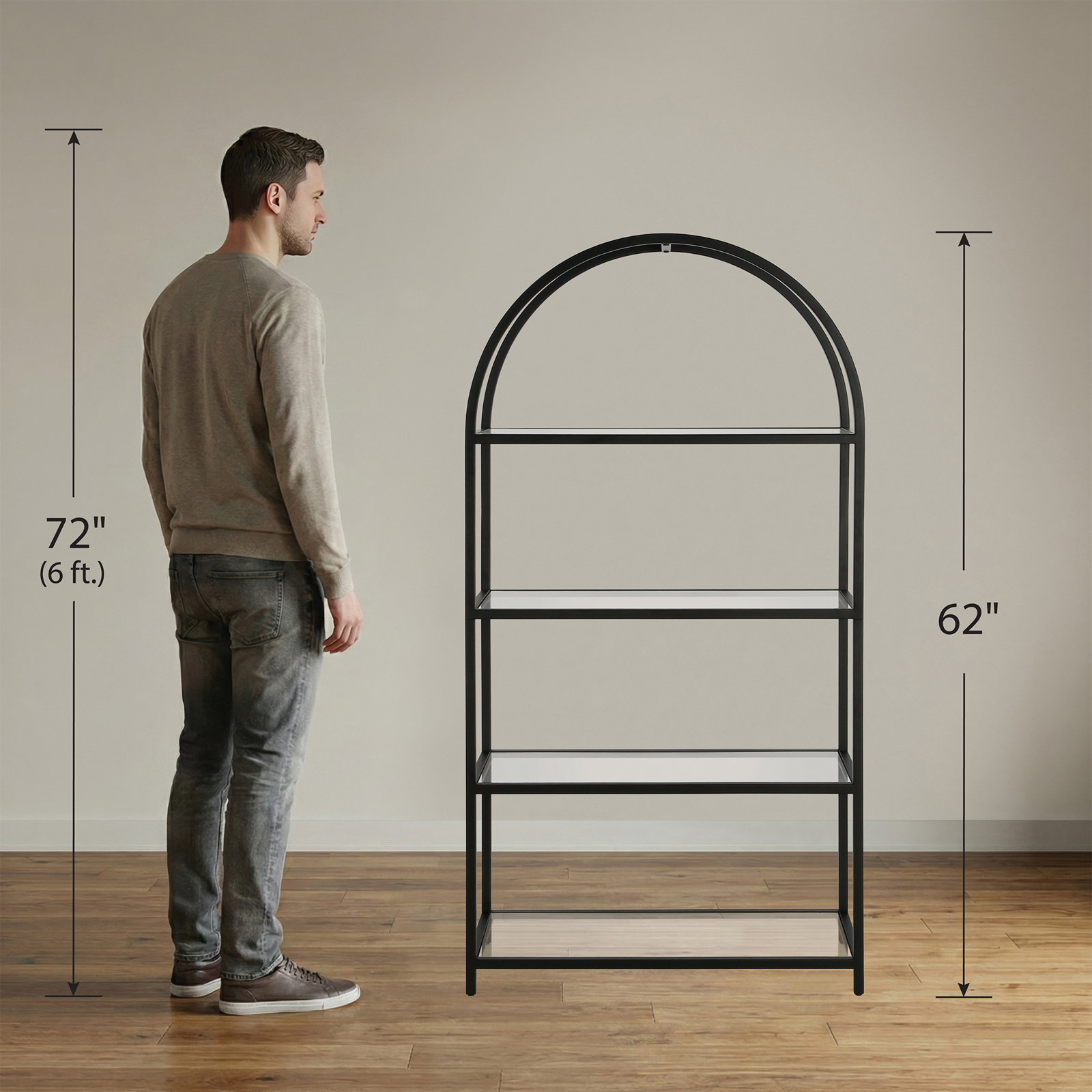 Volente 32" Bookcase, Blackened Bronze