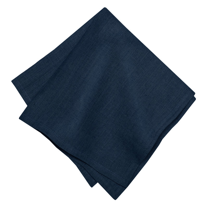 Linen Square Napkins, Navy