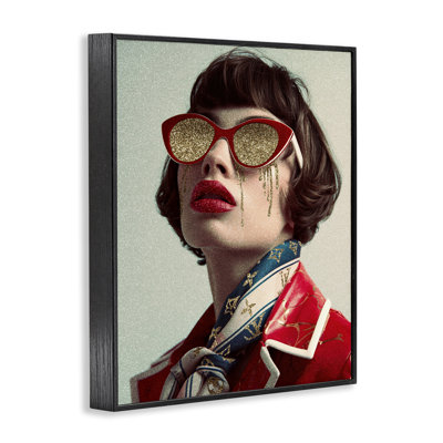 Retro Woman with Glam Tears Giclee Art by Svetlana Aleynikova