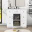 Armoire de meuble-lavabo sur pied 36 po avec lavabo intégré en résine Sieto