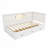 L-Shaped Bed Frame with Led Downlight and USB Port-581541478